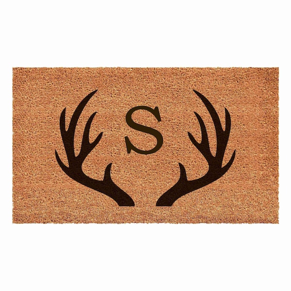 Calloway Mills Monogram Door Mat, Black, Natural, 24 in W x 36 in L 108802436S - main
